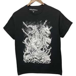 vampire freaks Hellhound skull zombie dog punk goth graphic short sleeve T-shirt